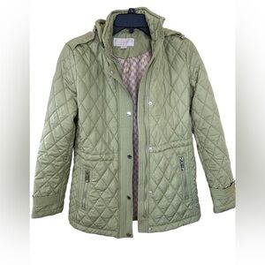 Michael Kors Sage Green Quilted Parka Size XS